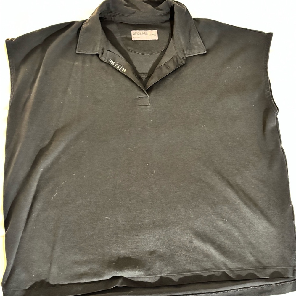 Figs Black Polo Shirt